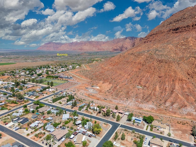 345 N Main St, Ivins, UT 84738 - aerial view of property and surrounding area with a mountain backdrop