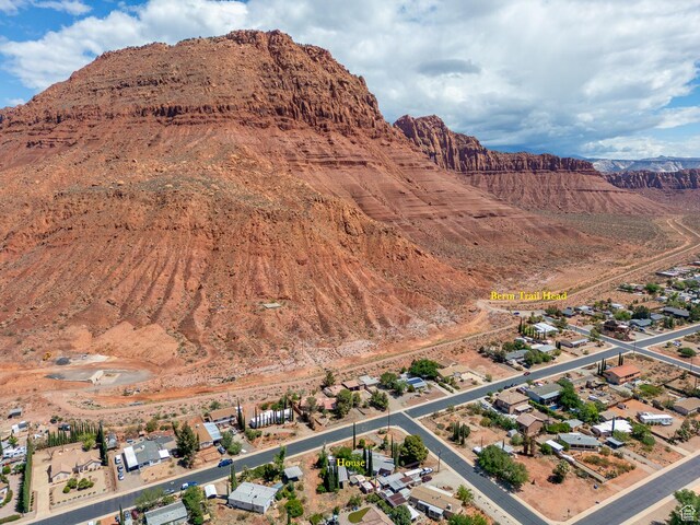 345 N Main St, Ivins, UT 84738 - aerial overview of property's location with a mountain backdrop