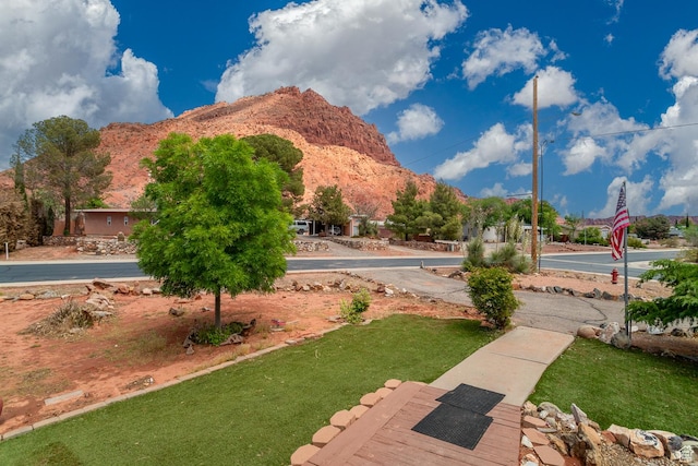345 N Main St, Ivins, UT 84738 - view of grassy yard with a mountain view