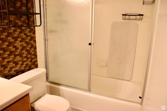 147 W 600 N Unit 111, Tooele, UT 84074 - full bathroom with toilet, vanity, and bath / shower combo with glass door