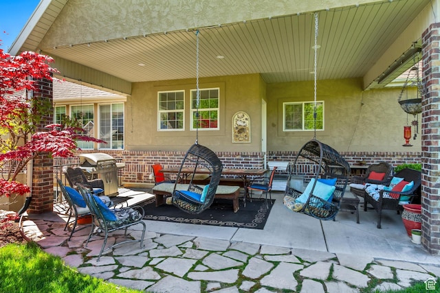 view of patio / terrace featuring an outdoor hangout area