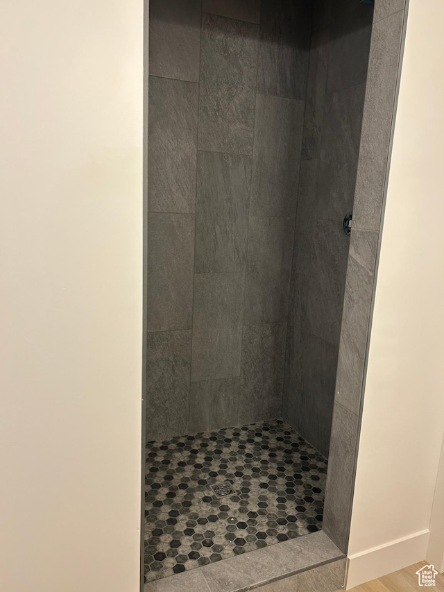 244 E 300 N, Payson, UT 84651 - bathroom featuring a tile shower and baseboards