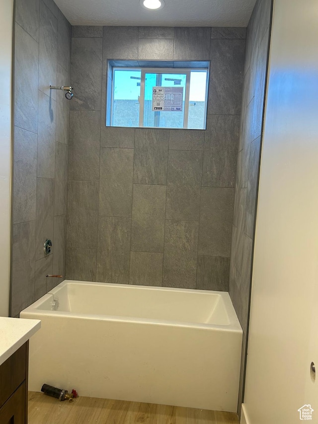 244 E 300 N, Payson, UT 84651 - bathroom with vanity, bathtub / shower combination, and wood finished floors