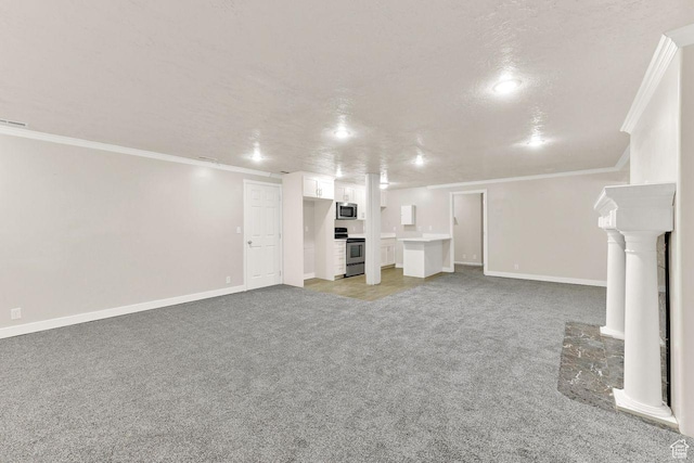 1159 E 5700 S, South Ogden, UT 84405 - finished basement with crown molding, light colored carpet, baseboards, and a textured ceiling