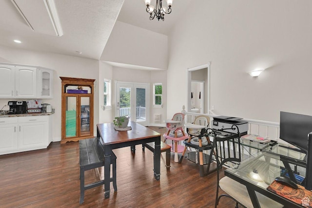 1159 E 5700 S, South Ogden, UT 84405 - dining room with dark wood finished floors and a chandelier