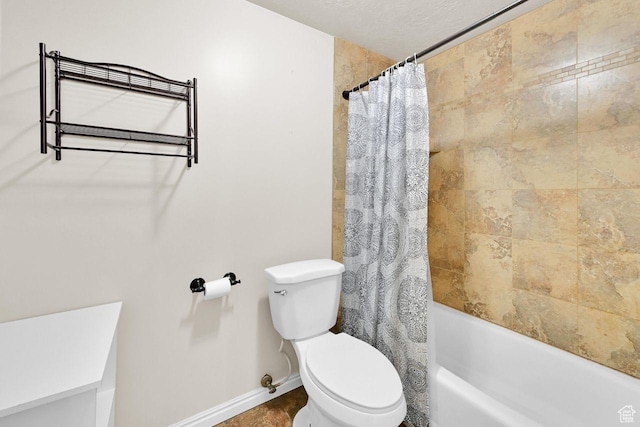 1159 E 5700 S, South Ogden, UT 84405 - bathroom featuring toilet, baseboards, and shower / bath combination with curtain