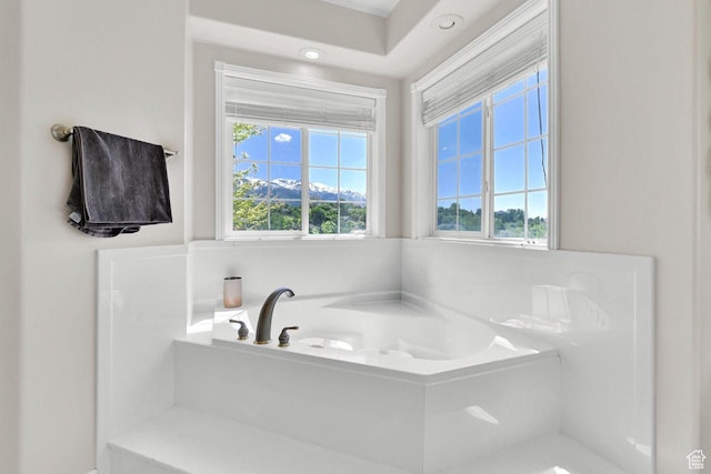 1159 E 5700 S, South Ogden, UT 84405 - full bathroom with plenty of natural light, a garden tub, and recessed lighting