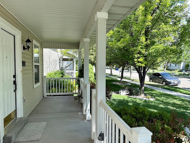 view of patio with a porch