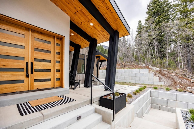 9335 N Canopy Ln E, Sundance, UT 84604 - view of patio / terrace with a porch