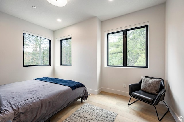 9335 N Canopy Ln E, Sundance, UT 84604 - bedroom featuring recessed lighting, light wood-style floors, and baseboards