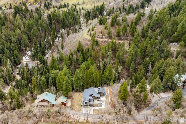 9335 N Canopy Ln E, Sundance, UT 84604 - view from above of property with a heavily wooded area