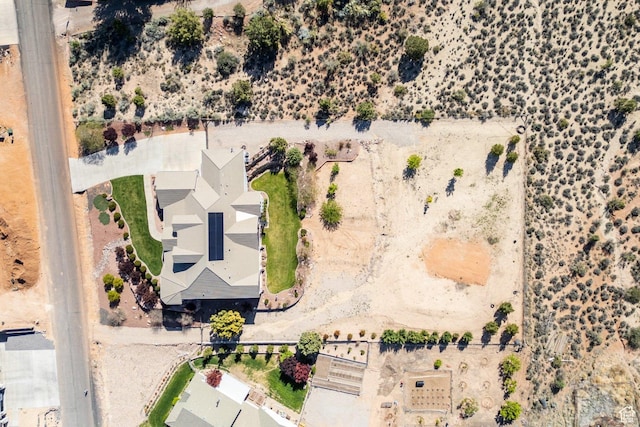 drone / aerial view of a desert landscape