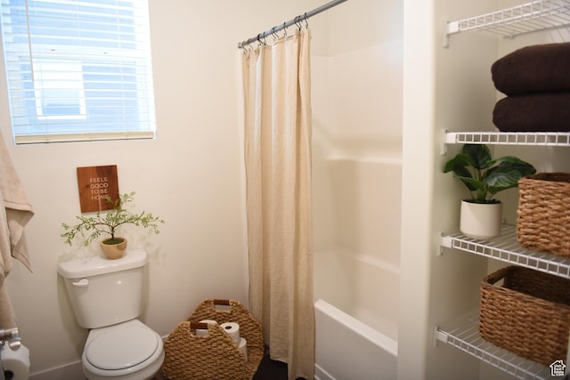full bathroom with toilet