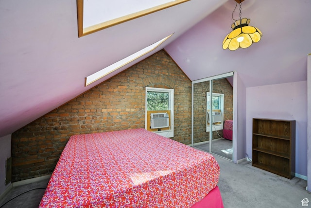528 N Westcapitol St, Salt Lake City, UT 84103 - carpeted bedroom with lofted ceiling, cooling unit, a closet, and baseboards