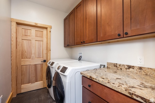 420 E Rockport Aspen Dr, Coalville, UT 84017 - clothes washing area with cabinet space and separate washer and dryer