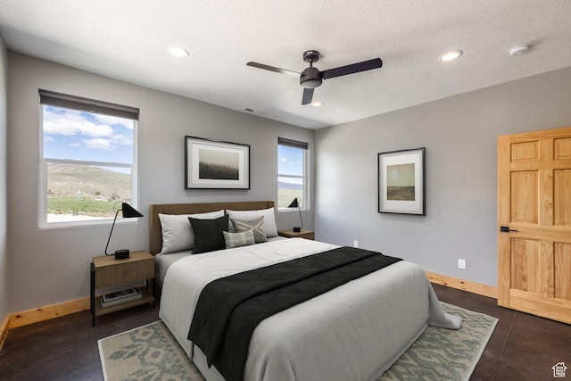 420 E Rockport Aspen Dr, Coalville, UT 84017 - bedroom with baseboards, recessed lighting, and a ceiling fan