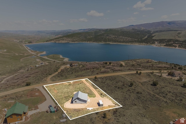 420 E Rockport Aspen Dr, Coalville, UT 84017 - view of property location featuring a water and mountain view and property boundaries highlighted