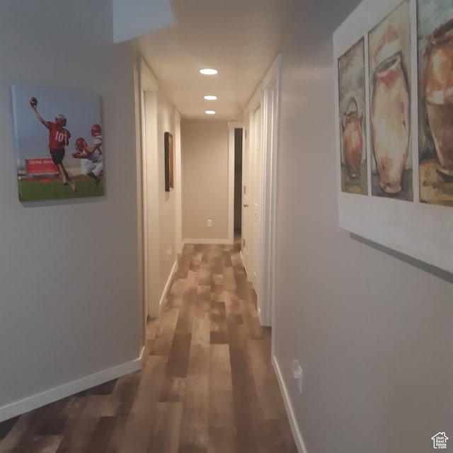 42 E 780 S, Ephraim, UT 84627 - hallway with wood finished floors, recessed lighting, and baseboards
