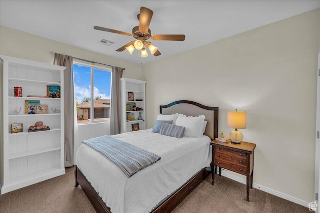 1668 W Lakota Dr, St George, UT 84770 - carpeted bedroom with baseboards and a ceiling fan
