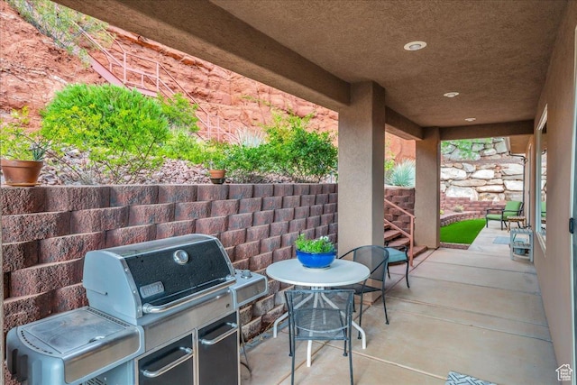 1668 W Lakota Dr, St George, UT 84770 - view of patio / terrace featuring area for grilling