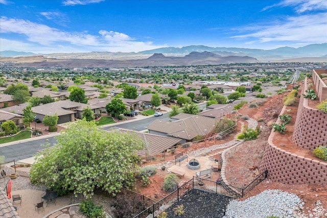 1668 W Lakota Dr, St George, UT 84770 - aerial view of residential area featuring a mountainous background