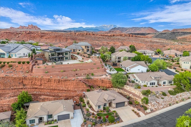 1668 W Lakota Dr, St George, UT 84770 - aerial view of residential area with a mountainous background
