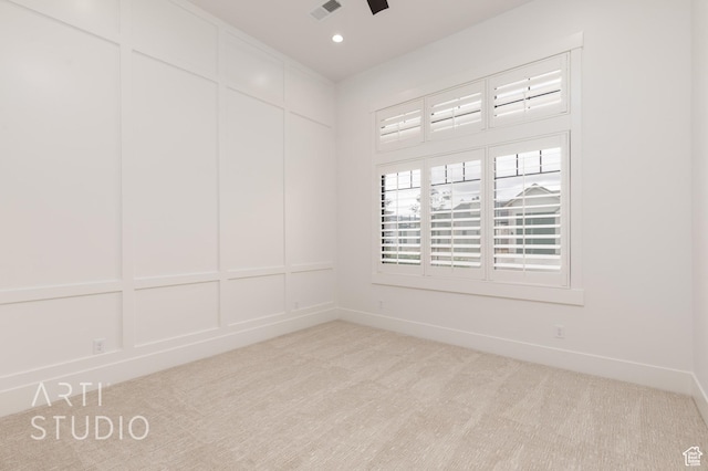 3855 S Kennedy Ln, Washington, UT 84780 - spare room with light carpet, baseboards, and recessed lighting