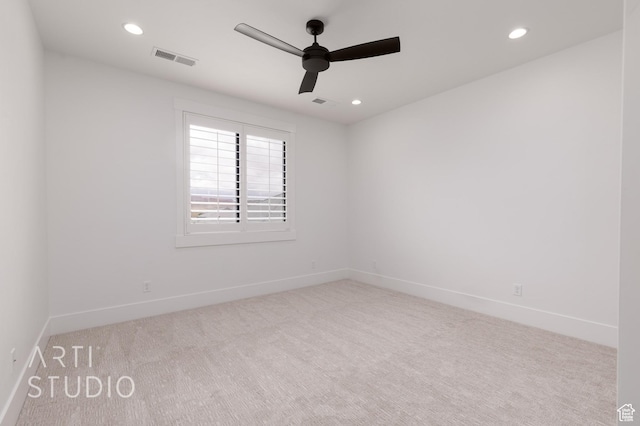 3855 S Kennedy Ln, Washington, UT 84780 - empty room with ceiling fan, carpet flooring, recessed lighting, and baseboards