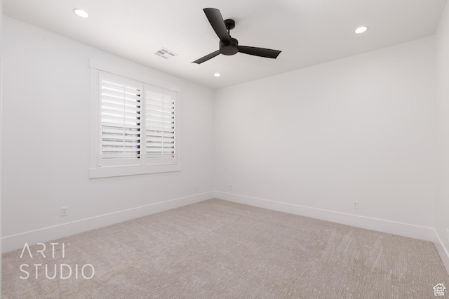 3855 S Kennedy Ln, Washington, UT 84780 - unfurnished room with ceiling fan, carpet, recessed lighting, and baseboards