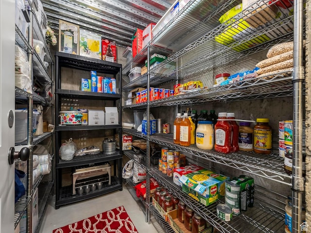 view of storage area