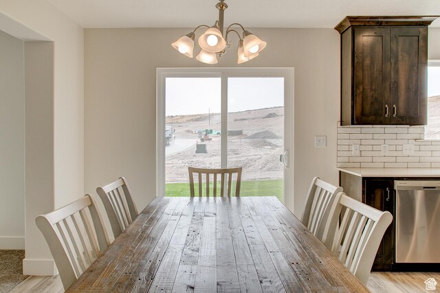 362 N 2350 E Unit 10, Spanish Fork, UT 84660 - dining area with a chandelier and light wood-style flooring