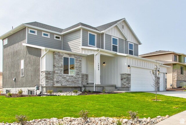 362 N 2350 E Unit 10, Spanish Fork, UT 84660 - view of front of house with stone siding, board and batten siding, and driveway