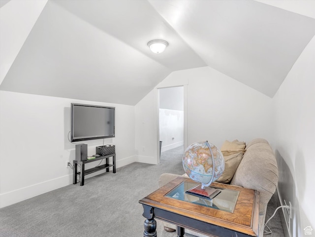 11896 S Verde View Cv, Riverton, UT 84065 - carpeted living area featuring lofted ceiling and baseboards