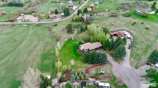1204 Nashua Cir, Soda Springs, ID 83276 - aerial view of property and surrounding area with rural landscape
