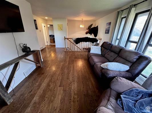 1204 Nashua Cir, Soda Springs, ID 83276 - living room featuring wood finished floors
