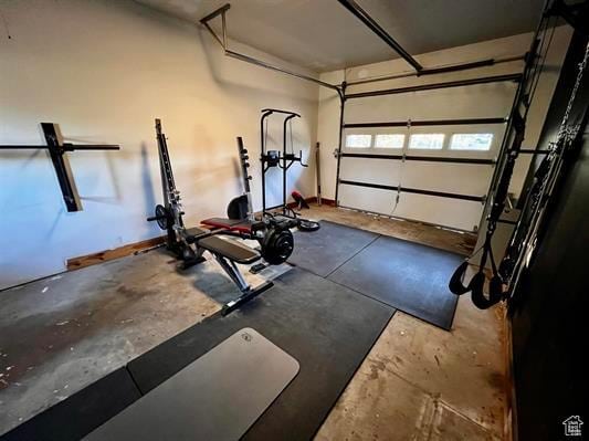 1204 Nashua Cir, Soda Springs, ID 83276 - workout area featuring a garage