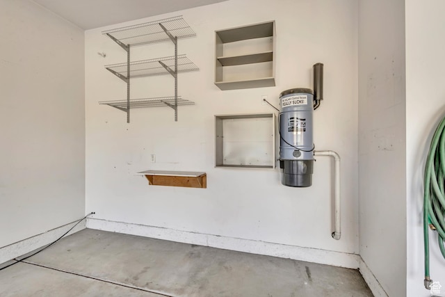 detailed view of concrete floors and a central vacuum unit