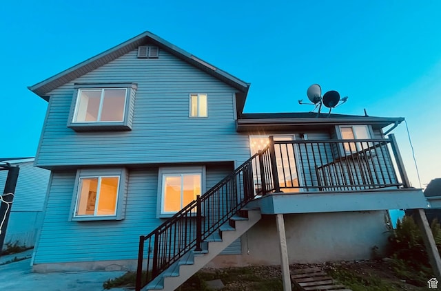 850 E Village Rd N, Ogden, UT 84404 - rear view of property featuring stairs