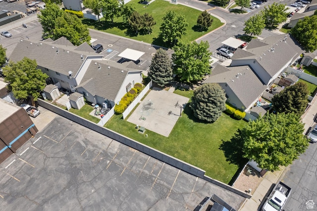 aerial view of residential area