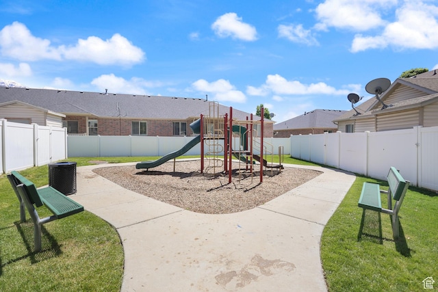 view of community jungle gym