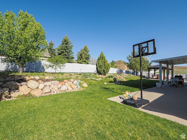 7956 S Cricket Ln W, West Jordan, UT 84081 - view of yard with a gazebo and a patio