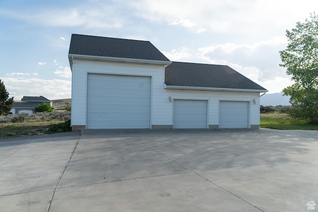 garage with driveway
