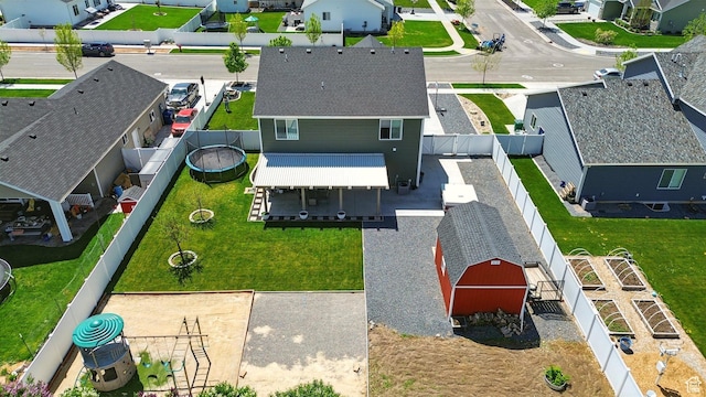aerial view of residential area