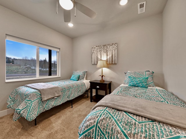 310 N N Hwy Unit 22A, Brian Head, UT 84719 - carpeted bedroom with ceiling fan, baseboards, and recessed lighting