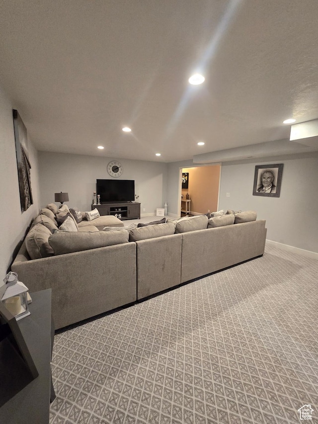 1256 Jefferson Cir, Price, UT 84501 - living room with recessed lighting and light carpet