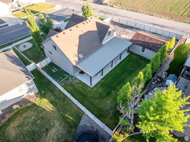 384 N 710 E, Salem, UT 84653 - aerial view of property and surrounding area with large plots for crops