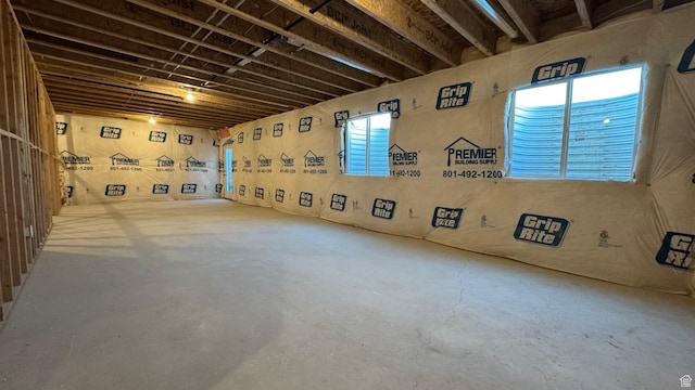 view of basement