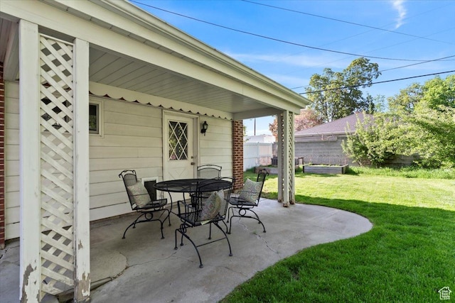 view of patio with outdoor dining space