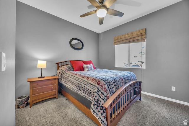 1828 W Woodview Dr, Lehi, UT 84043 - carpeted bedroom with baseboards and a ceiling fan
