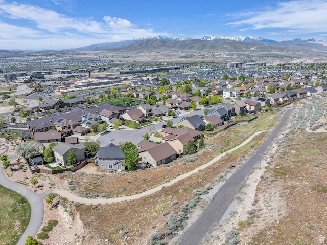 1828 W Woodview Dr, Lehi, UT 84043 - aerial view of property and surrounding area featuring a mountainous background and nearby suburban area